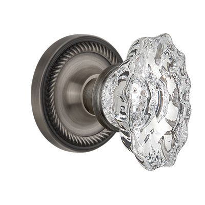 Rosette en corde avec poignée de porte de château