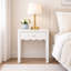 Table de chevet moderne avec tiroir ondulé et rangement compact