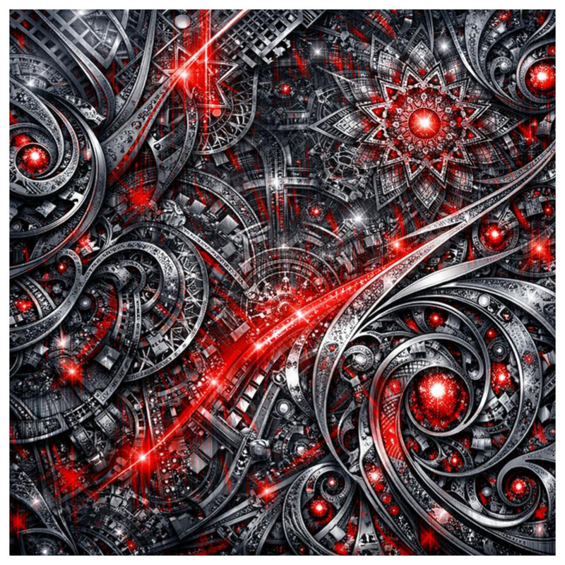 Coussins décoratifs à double face Intricate Fractal, 16 x 16 pouces
