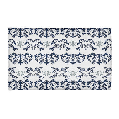 Tapis blanc / noir Damask