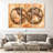 " Rustic Hemispheres Map " Print-290549099