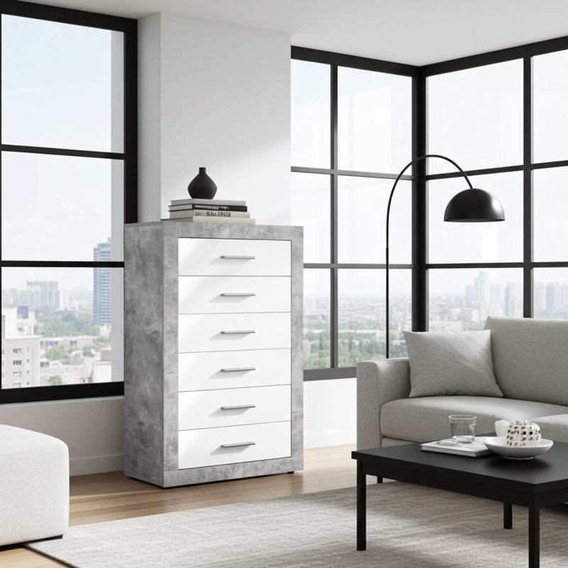 Looe 66 cm W Chest of 6 Drawers