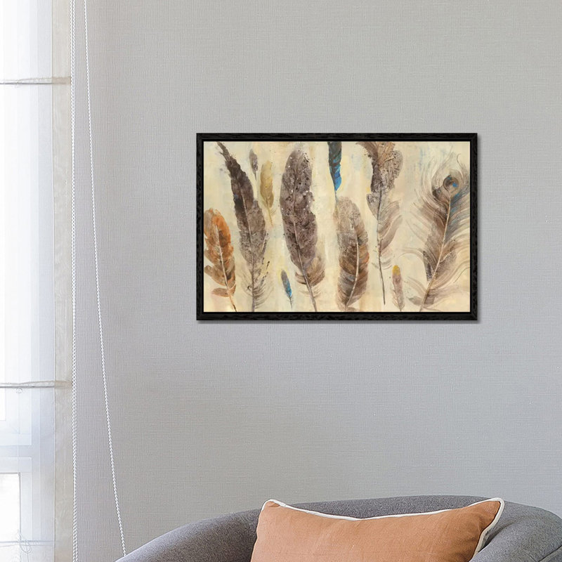 Feather Study by Albena Hristova - Gallery-Wrapped Canvas Giclée on Canvas, Black Floater Frame, 66.04 cm H x 45.72 cm W