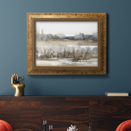Red Barrel Studio® Blue-Gray Marsh II Framed On Canvas Painting | Wayfair