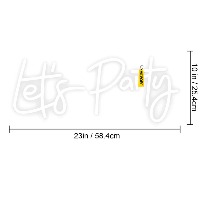 Enseigne néon 10 "Let's Party