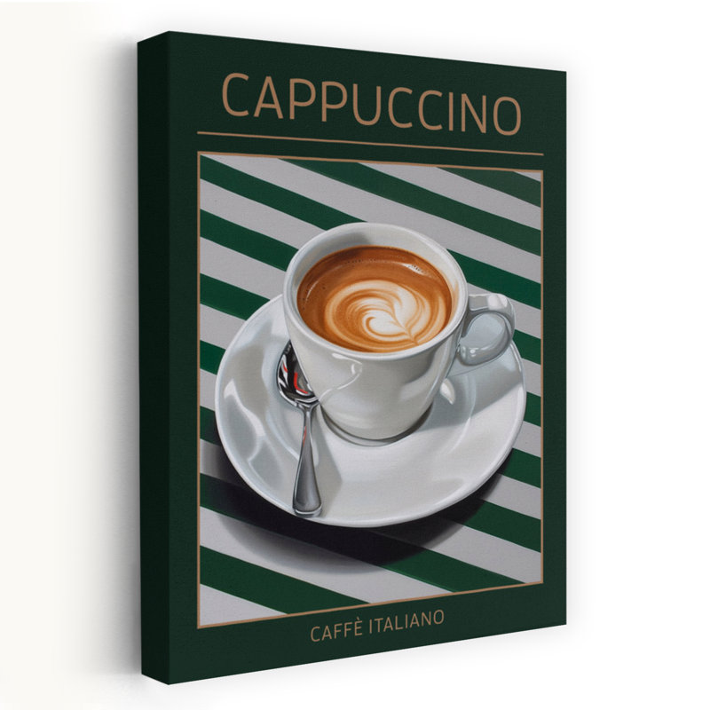 Italian Cappuccino Art by Andreas Magnusson - Wrapped Canvas Print, 91.44 cm H x 60.96 cm W