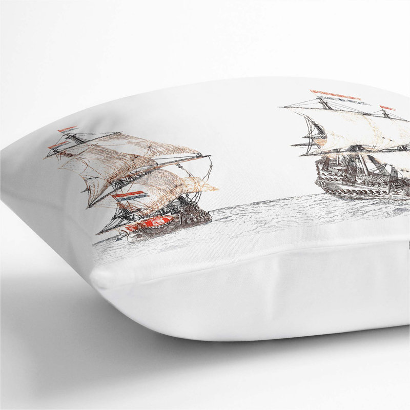 Square Throw Cushion, White, 40cm H x 40cm W x 15cm D