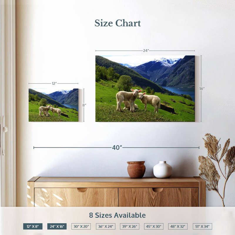 Brampt Norwegian Sheep, 16" H x 24" W