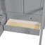 Lit superposé simple avec tiroirs, garde-robe, tablettes de rangement et lit hydraulique, gris-1816887507