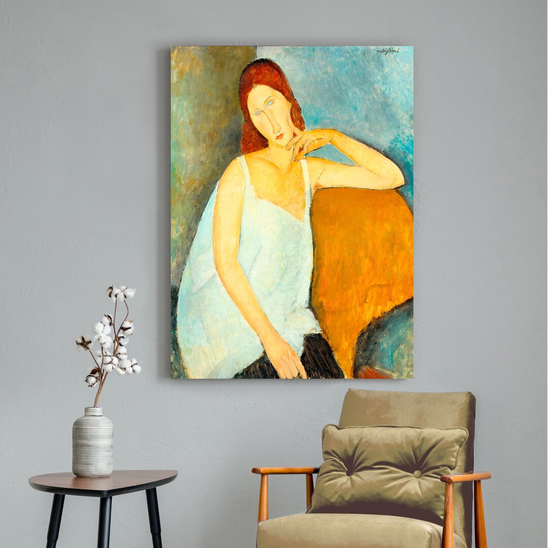 Leinwandbild Jeanne Hèbuterne von Amedeo Modigliani