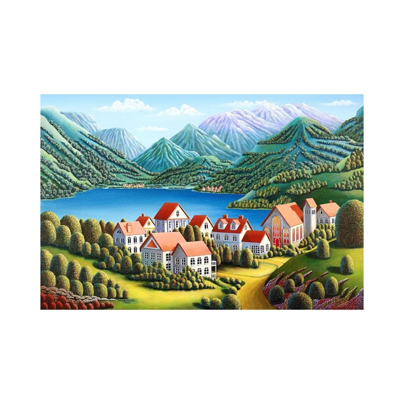 Spirit Mountains by Andy Russell - Wrapped Canvas Painting