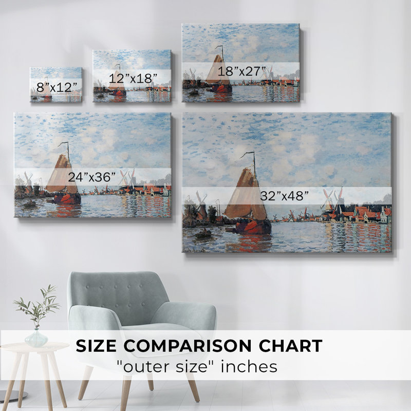 Zaan at Zaandam, 1871, toile tendue 01-Gallery, H 12 po x l 18 po
