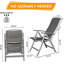 Ensemble de 2 chaises d'extérieur inclinables et pliantes pour patio