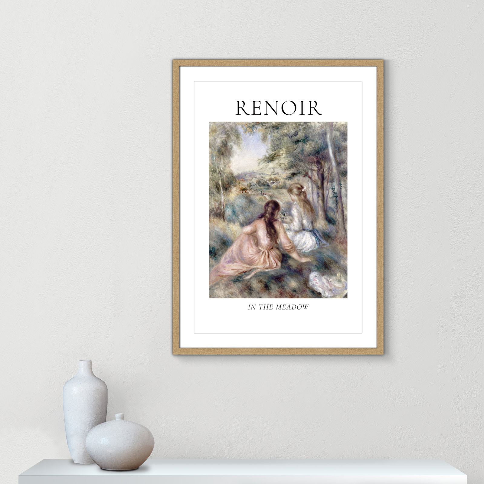Old Masters Collection "In the Meadow" Print, Natural Single Picture Frame, Yes, 35.5" H x 25.5" W x 1.25" D