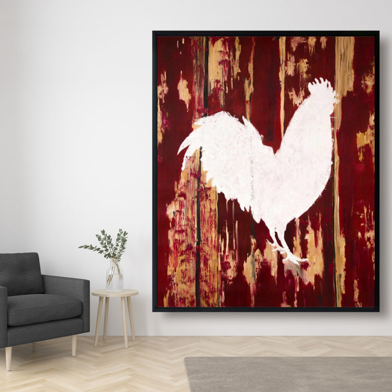 Impression de coq sur toile