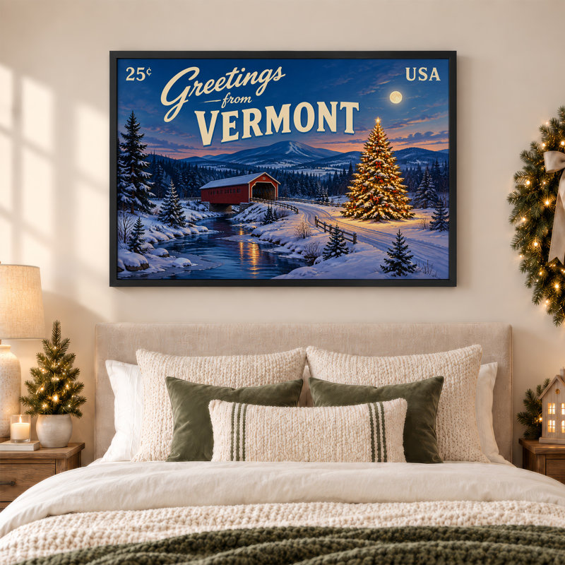Art mural sur toile Vermont, H 20 po x l 30 po