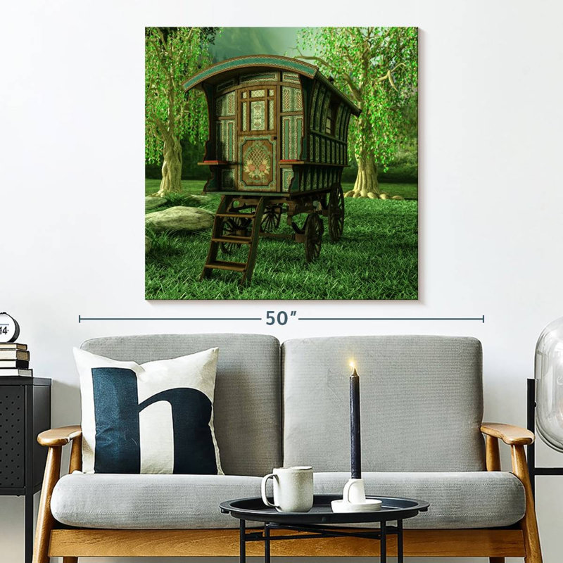Mehar Ornate Gypsy Wagon, 33" H x 33" W