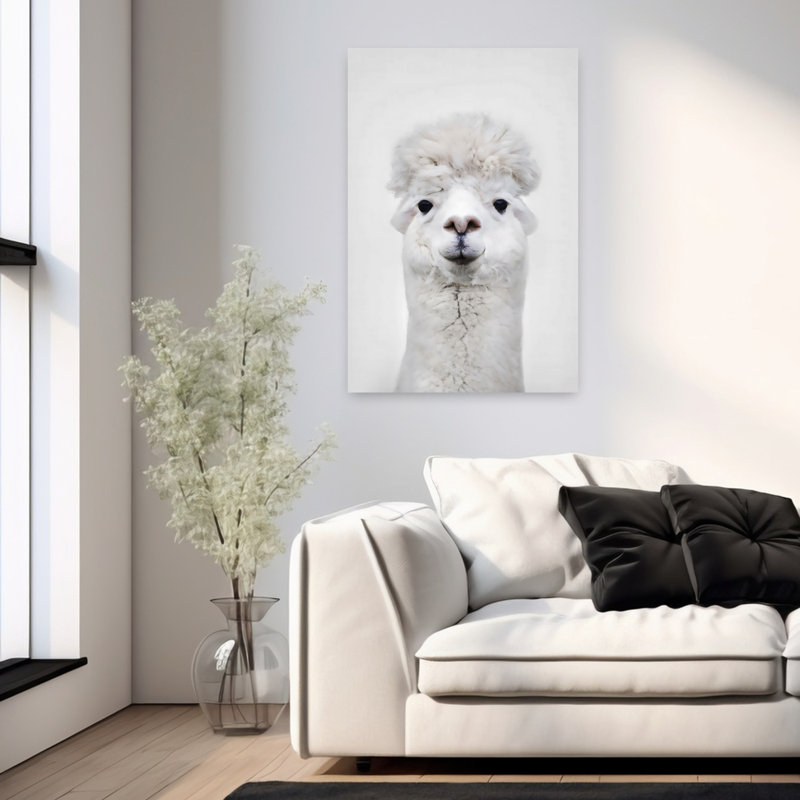 Art mural abstrait contemporain lama, H 36 po x l 24 po