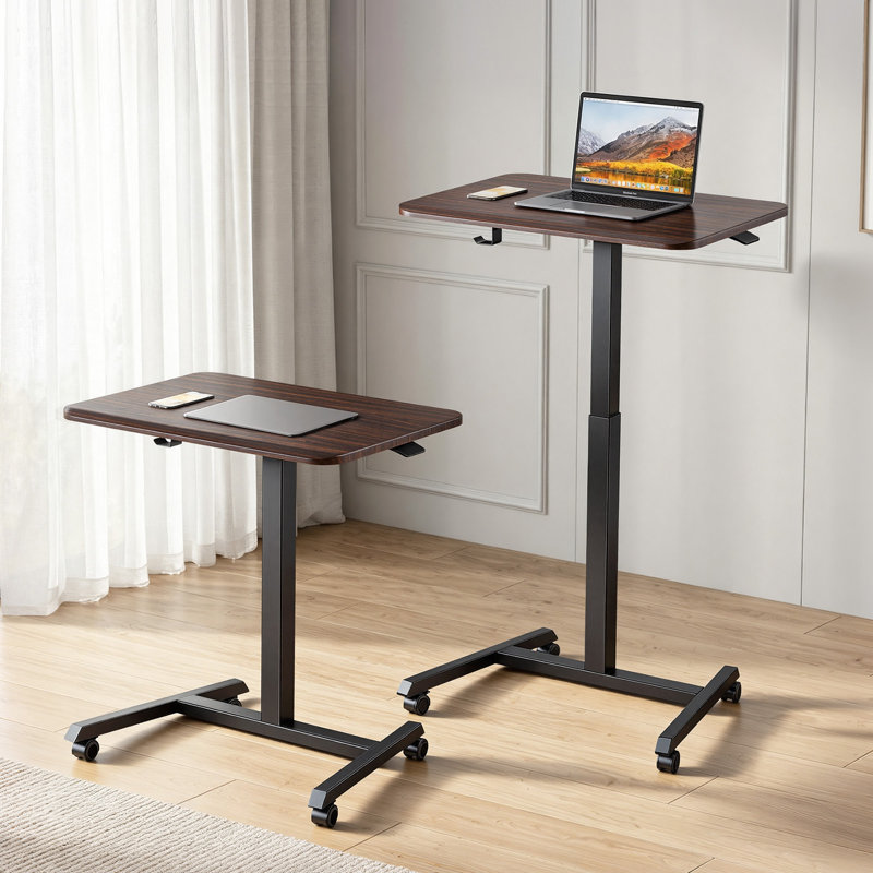 Standing Desk, 106.5cm H x 65cm W x 48cm D, Brown/Black