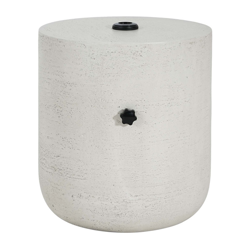 Outdoor End Table With Sand-Fillable Umbrella Base, Durable And Stylish For Patio And Poolside Use