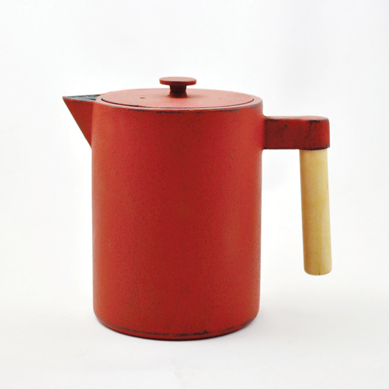 Ebern Designs Brokaw 1.2ml Solid Colour Teapot, Chili