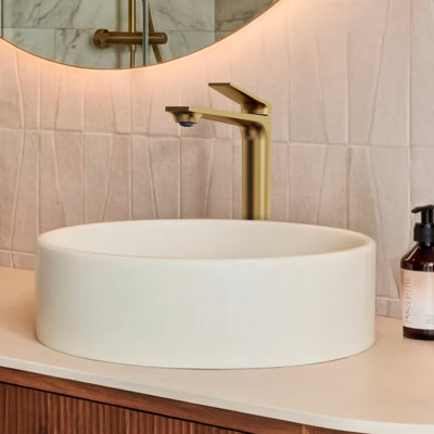 Single Hole Vessel Bathroom Faucet, Single Handle Vessel Bathroom Sink Faucet with Drain Assembly