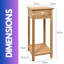 2 Tier Tall Bamboo Side Table With A Drawer