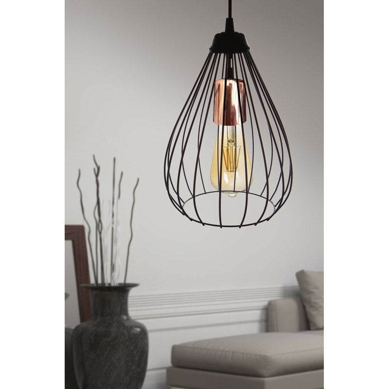 Luminaire suspendu sphérique 3 lumières, Noir