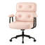 Fauteuil de bureau capitonné en similicuir avec accoudoirs rembourrés-934683214
