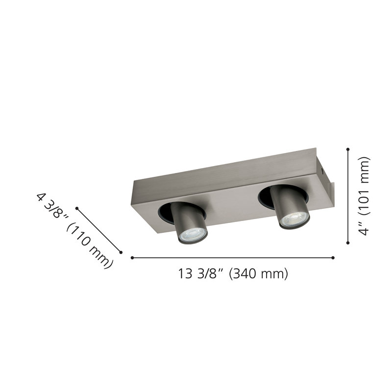Robledo 13.39'' 2 -Light Track Track Kit with Dimmable and Adjustable Head