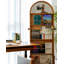 Armoire de rangement à revues rétro en bois avec miroir