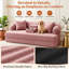 Upholstered 34.64 " Chenille Sofa Bed-357957826