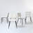 5 Piece Extendable Dining Table Set, Round to Oval Expandable Dining Table with Upholstered Chairs-33091782-33091777