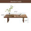Table basse rectangulaire en bois de 47 po, placage en noyer pour salon, bureau à domicile, appartement-722760421-722760427
