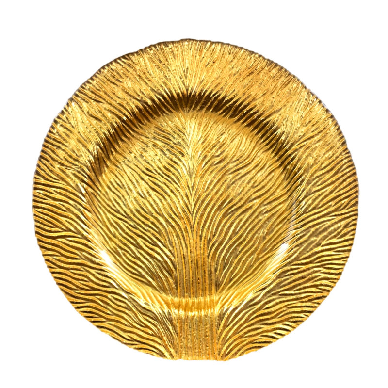 Assiette plate 11 po Tree of Life, Or
