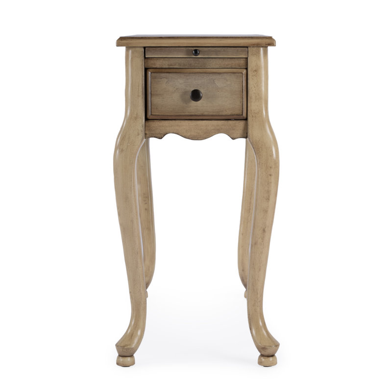 Croydon One Drawer with Pullout Side Table, Olive Ash Burl