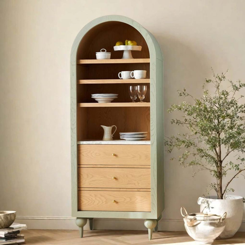 Vaisselier arqué Vintage, Vert clair