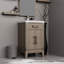 20 po De salle de bain simple en chêne gris l 18 po x P 18 po, comptoir en acrylique, robinet, meuble-lavabo 18 po-1148817041