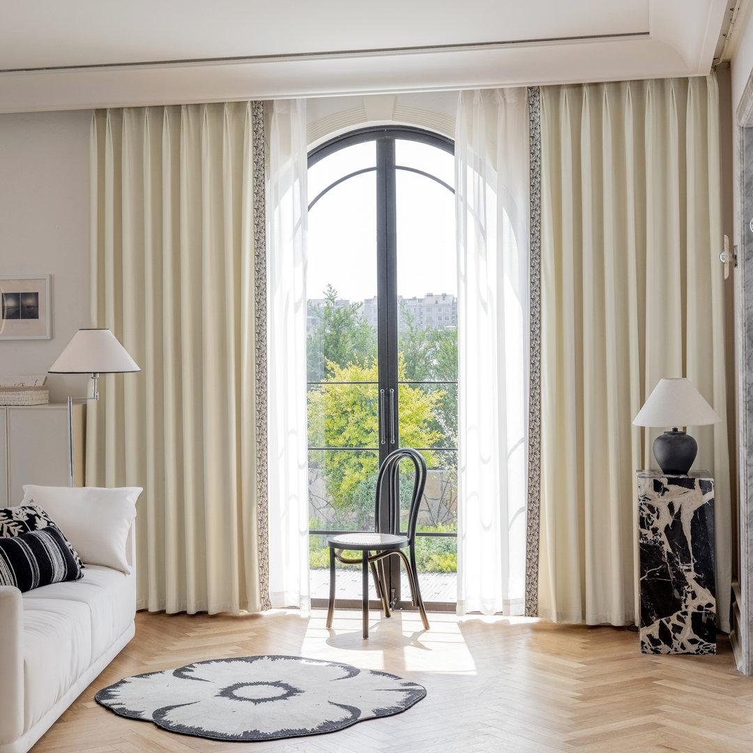 Ciara Velvet Room Darkening Curtain Pair Visionary Home Size per 