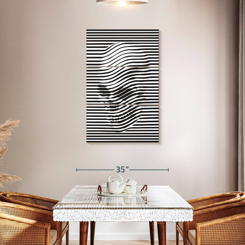 Crâne Kerner illusion optique, H 45 po x l 28 po