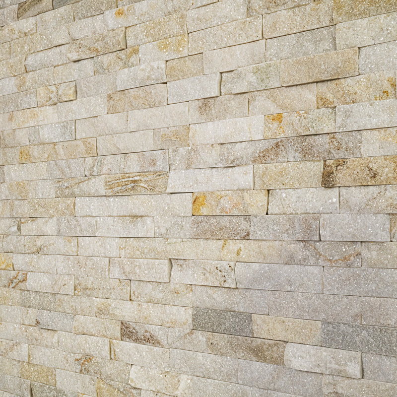 Stonecrest 6 in. x 24 in. Split Face Natural Stone Ledger Panel Wall Tile, Auric Gold