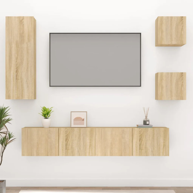 Koviljka Unfinished Floating TV Stand for TVs up to 40", Oak