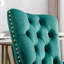 Chaise de salle à manger rembourrée en velours moderne avec anneau à tirer (ensemble de 2)-1460188292-1415673408