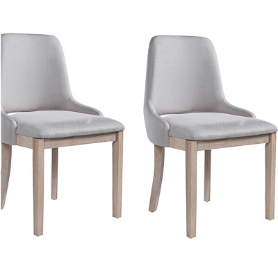 Chaises de salle à manger avec chaises en bois et pieds rembourrés, ensemble de 2
