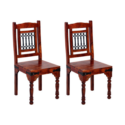 Santagata Solid Wood Slat Back Side Chair