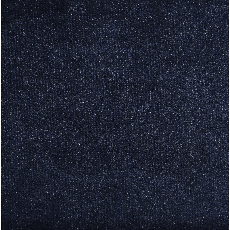 Fauteuil coulissant et pivotant Madison, Tissu en microsuède bleu marine, Noir