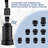 3-Modes Kitchen Faucet Spray Head Replacement Stainless Steel with 9 Adapters-111077981