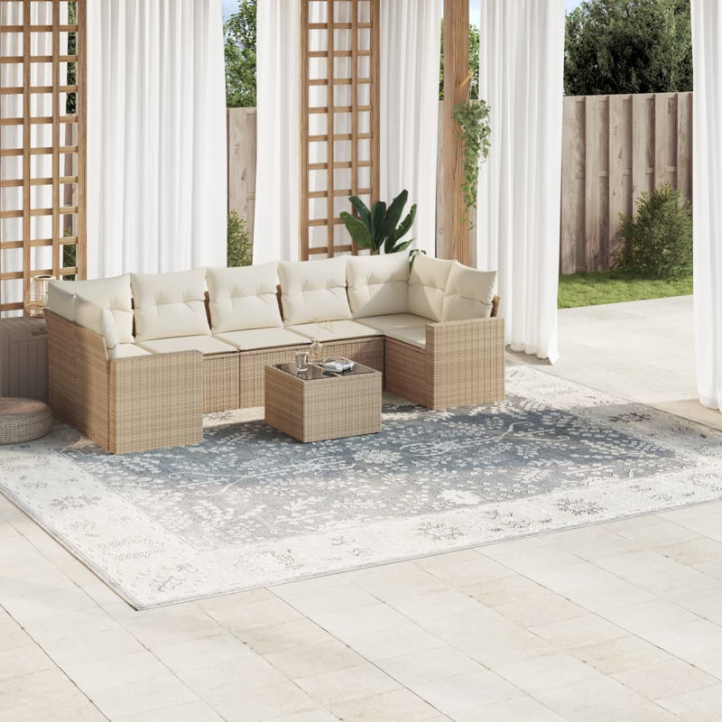 Ensemble de canapé de jardin Vidaxl beige