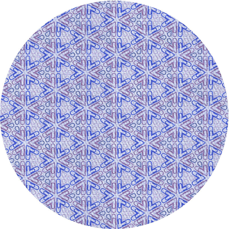 Geometric Indoor Rug, Round 7'