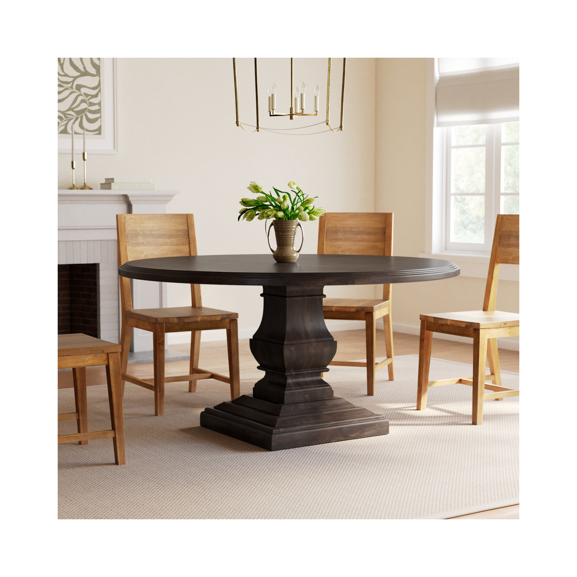 Colbourne Round Dining Table, 72" L x 72" W